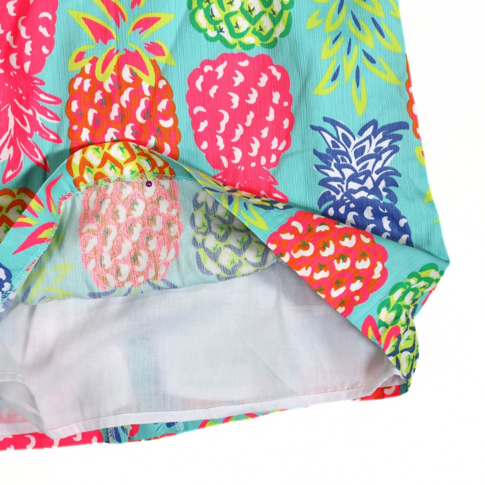 Tommy Bahama Shift Dress Girls Size 8 Blue Pineapple Print Cotton Pique Summer - Picture 4 of 10